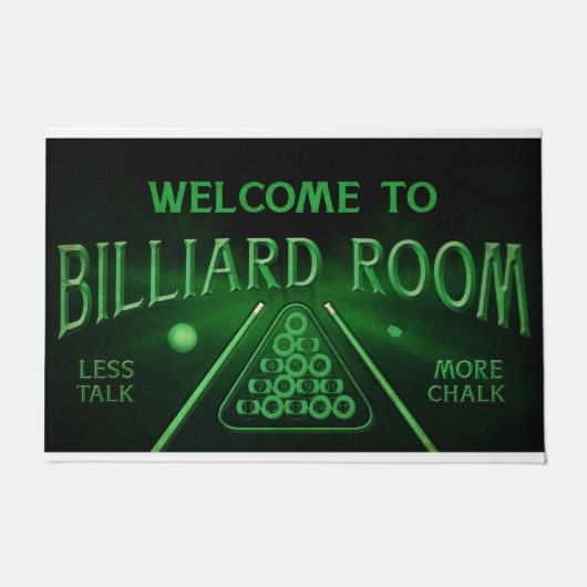 Billiard Lover Mat, Billiard Doormat, Pool Player Deurmat (Voorkant)