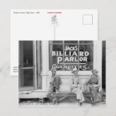 Billiard Parlor op Main Street Briefkaart (Voorkant / Achterkant)
