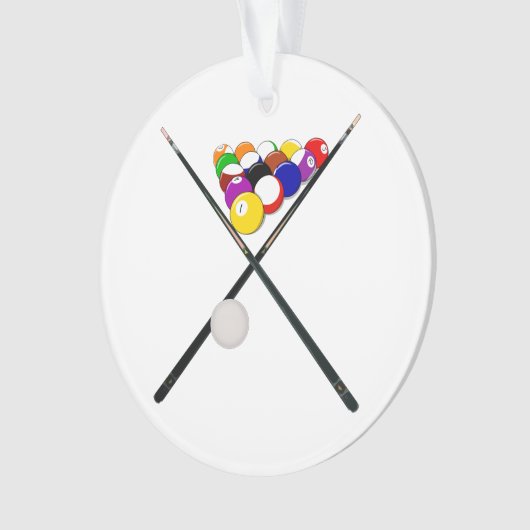 Billiard Pool Balls et Cues (devant)