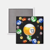 Billiard Pool Balls Magneet (Voorkant / Achterkant)