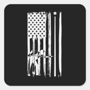 Billiard Pool Verenigde Staten - Vlaggenschotsport Vierkante Sticker