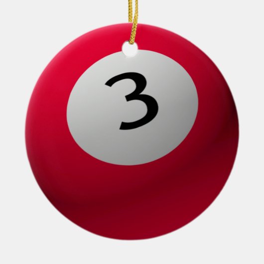 BILLIARD/POOLBALCHRISTMAS ORNAMENT 3 (DRIE) (Voorkant)