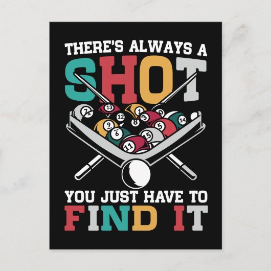 Billiard Quote Funny 8 Ball Player Briefkaart (Voorkant)