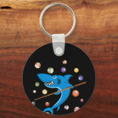 Billiard Shark 8 Ball Player Pool Table Cue Stick Sleutelhanger (Voorkant)