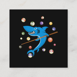 Billiard Shark 8 Ball Player Pool Table Cue Stick Vierkante Visitekaartje