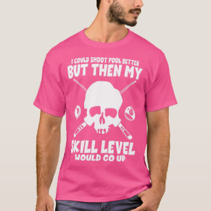 Billiard Skull 8ball-miljardspeler T-shirt