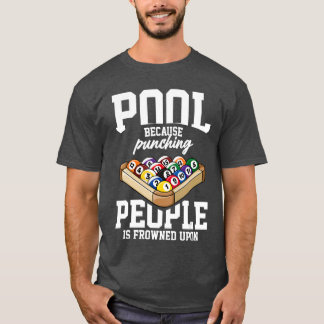 Billiard Snooker Pool Game Speler Sport Competitie T-shirt