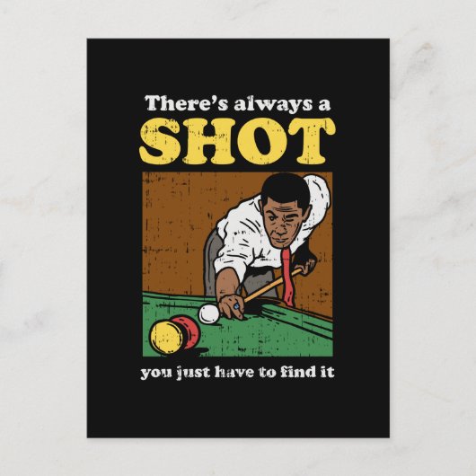 Billiard Snooker Retro Briefkaart (Voorkant)