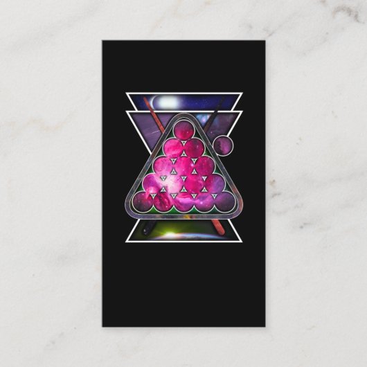 Billiard Space Snooker Pool Player Visitekaartje (Voorkant)