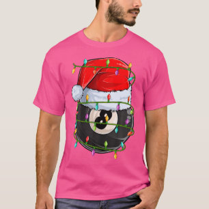 Billiard Sports Lover Xmas Licht Santa Billiard C T-shirt