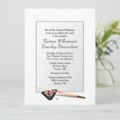 Billiard Thème Faire-part de mariage Mariage blanc (Debout devant)