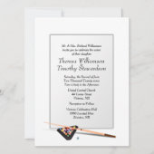 Billiard Thème Faire-part de mariage Mariage blanc (Devant)