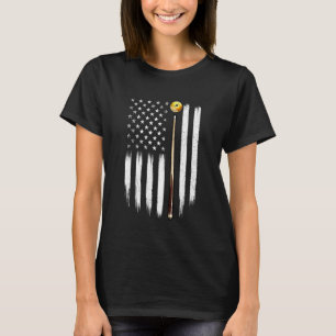 Billiard US Vlag - 8 Ball Billiard Game Pool Spele T-shirt