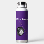 Billiardbal en Keu Personaliseer  Waterfles (Achterkant)