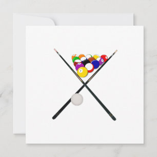 Billiardboxen en poolkussen kaart