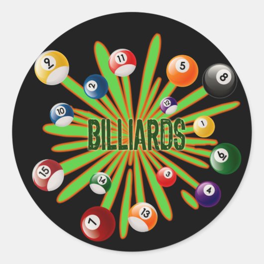 BILLIARDEN RONDE STICKER (Voorkant)