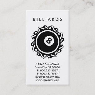 BILLIARDEN VISITEKAARTJE