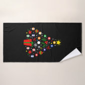 Billiardkerstboom Badhanddoek (Badhanddoek)