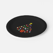 Billiardkerstboom Papieren Bordje (Gekanteld)