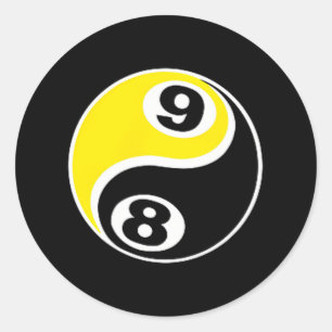 Billiardpool 8 Koel 9 Kogelschedel Ronde Sticker