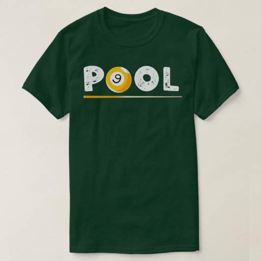 Billiardpool 9-speler t-shirt (Design voorkant)