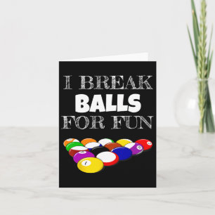 Billiards 8 Ball Pool Player Sarcasm Novelty Humor Kaart