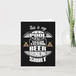 Billiards 8 Ball Pool Player Sarcasm Novelty Humor Kaart