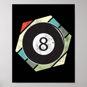 Billiards 8 Ball Retro Love of the Sport Billiard Poster