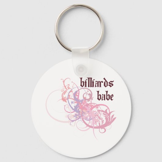 Billiards Babe Sleutelhanger (Voorkant)