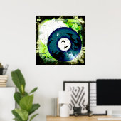 BILLIARDS BALL NUMMER 2 POSTER (Thuiskantoor)