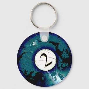 BILLIARDS BALL NUMMER 2 SLEUTELHANGER