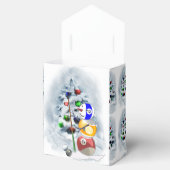 Billiards Ball Snowman Kerstmis Bedankdoosjes (Geopend)