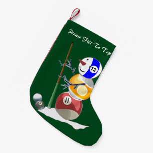 Billiards Ball Snowman Kerstmis Kleine Kerstsok
