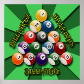 BILLIARDS BALLS POSTER (Devant)