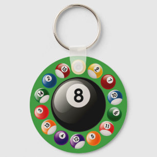 BILLIARDS BALLS SLEUTELHANGER