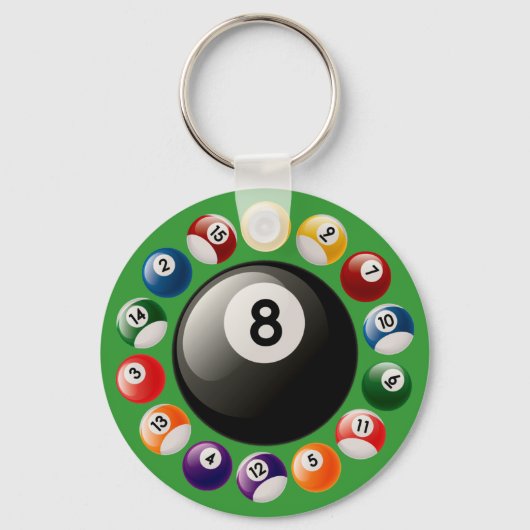 BILLIARDS BALLS SLEUTELHANGER (Voorkant)