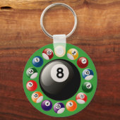 BILLIARDS BALLS SLEUTELHANGER (Voorkant)