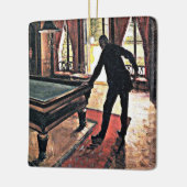 Billiards, beroemd schilderij, keramisch ornament (Links)