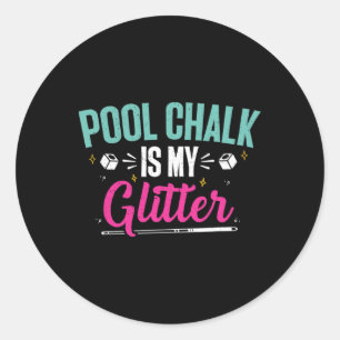 Billiards Chalk Funny Pool Shooter Master Billiard Ronde Sticker