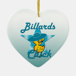 Billiards Chick #7 Keramisch Ornament