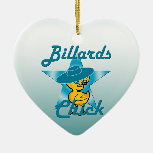 Billiards Chick #7 Keramisch Ornament (Voorkant)