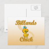 Billiards Chick Briefkaart (Voorkant / Achterkant)