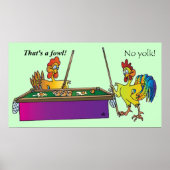 Billiards Chicken Poster (Voorkant)