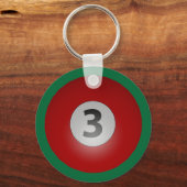 Billiards Drie Ball Sleutelhanger (Voorkant)