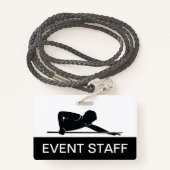 Billiards Event Staff Budget Event Badges (Derrière avec lanière)