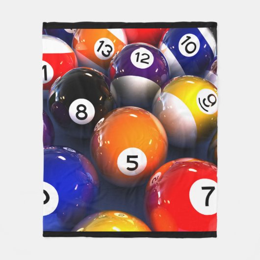 Billiards Fleece Blanket (Voorkant)