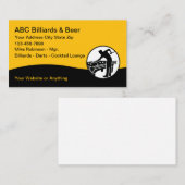 Billiards Hall And Lounge Business Cards Visitekaartje (Voorkant / Achterkant)