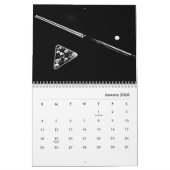 Billiards in Black & White Wall Agenda Kalender (Jan 2026)