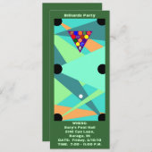 BILLIARDS ~ INVITATION À LA FÊTE DE POOL ~EZ POUR  (Devant / Derrière)