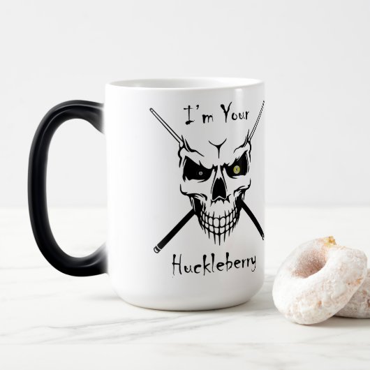 Billiards "Je suis votre Huckleberry" Morphing Mug (Avec donut)